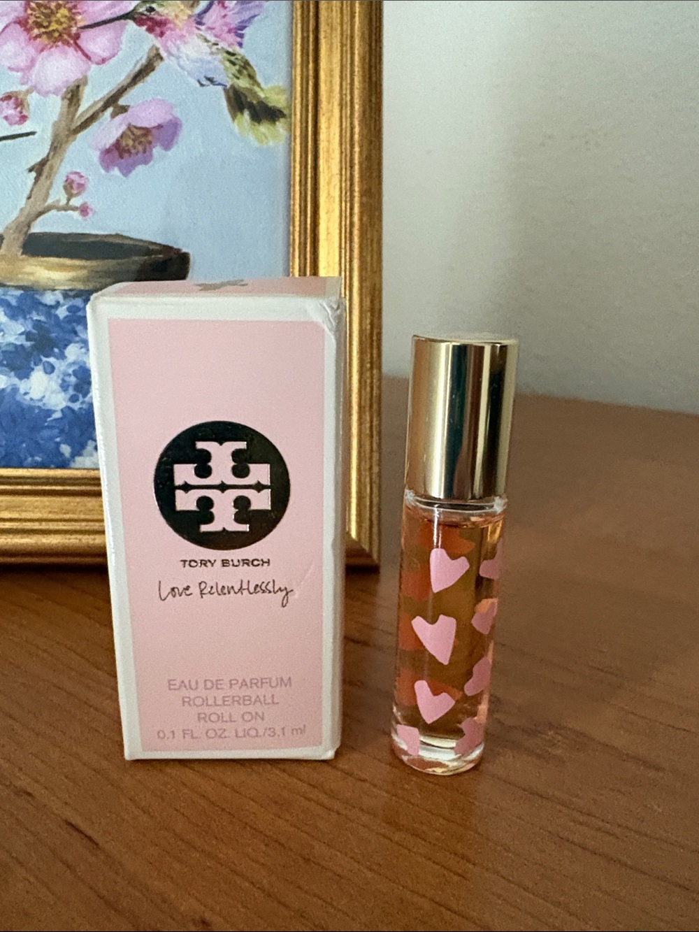Tory Burch Mini Love Relentlessly Roll-On with Pink Heart Motif